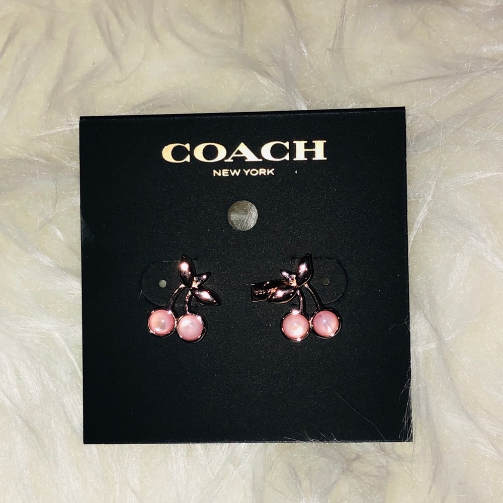 🍒🍒Brand New Coach CHERRY Stud Earrings🍒🍒